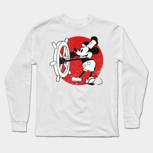 Steamboat Willie -- Retro Design Long Sleeve T-Shirt